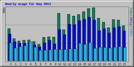 Hourly usage for May 2013