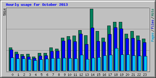 Hourly usage for October 2013