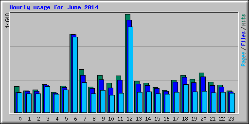 Hourly usage for June 2014