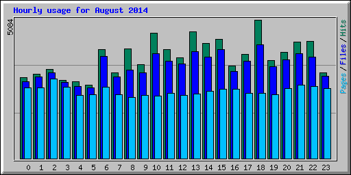 Hourly usage for August 2014