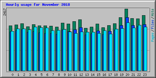 Hourly usage for November 2018