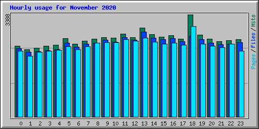 Hourly usage for November 2020