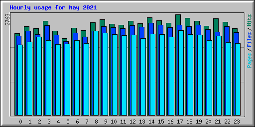 Hourly usage for May 2021