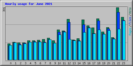 Hourly usage for June 2021