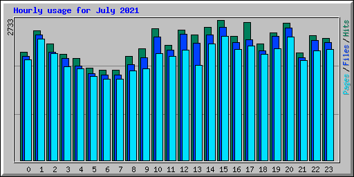 Hourly usage for July 2021