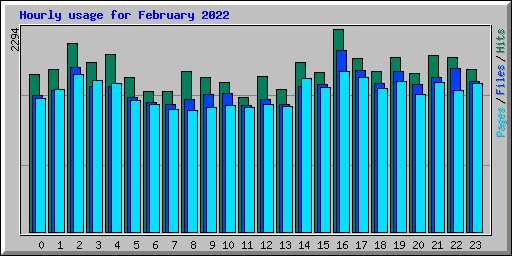 Hourly usage for February 2022